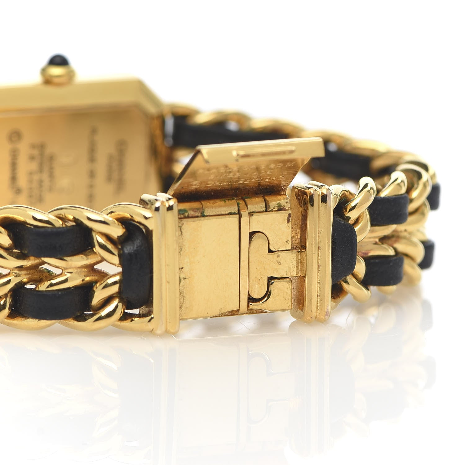 Chanel Stainless Steel Lambskin 20mm Chain Premiere Quartz Watch Gold M 6 of 6