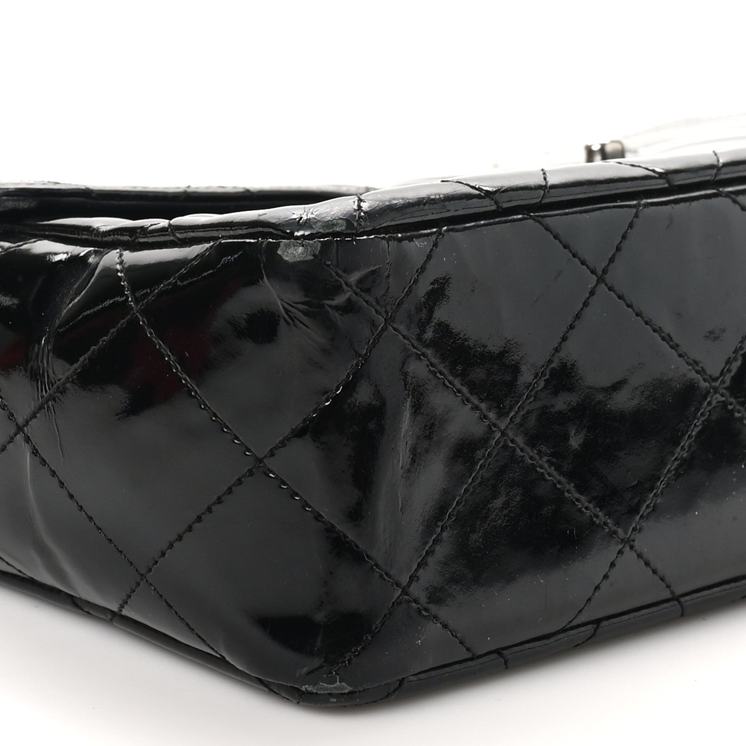 Chanel Patent Quilted Medium Single Flap Black 9 of 10