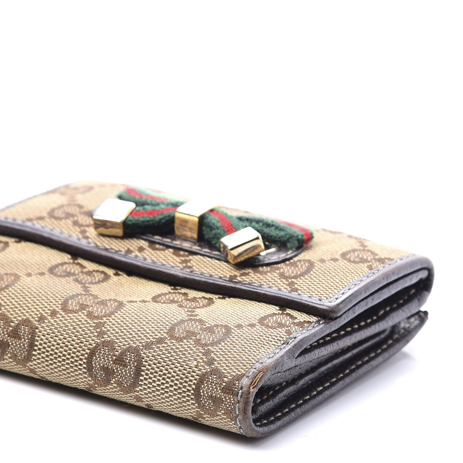 Gucci Monogram Princy Compact French Flap Wallet Brown 10 of 10