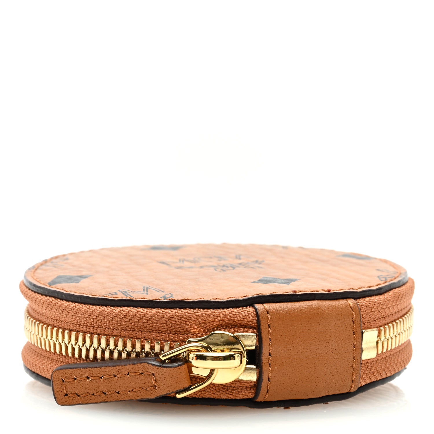 MCM Visetos Round Coin Pouch Cognac 4 of 5