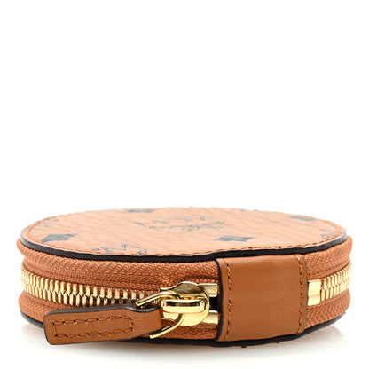 MCM Visetos Round Coin Pouch Cognac 4 of 5