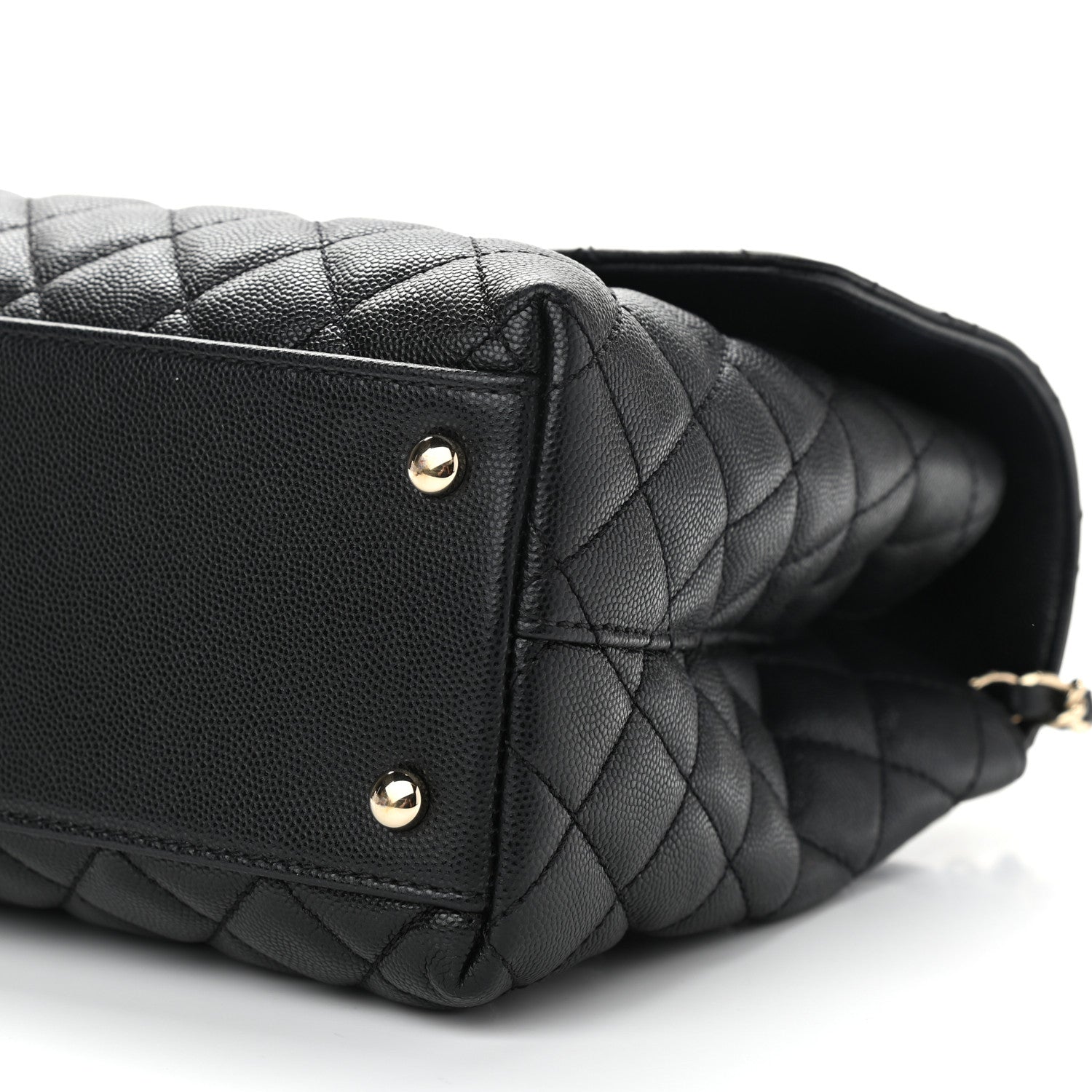 Chanel Caviar Quilted Medium Coco Handle Flap Black 9 of 10
