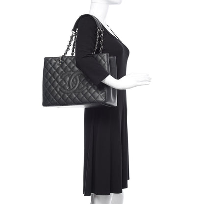 Chanel Caviar Quilted Grand Shopping Tote GST Black 2 of 11