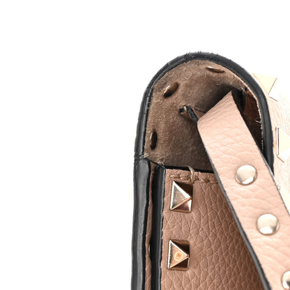 Valentino Garavani Pebbled Calfskin Medium Rockstud Flip Lock Crossbody Bag Poudre 17 of 21