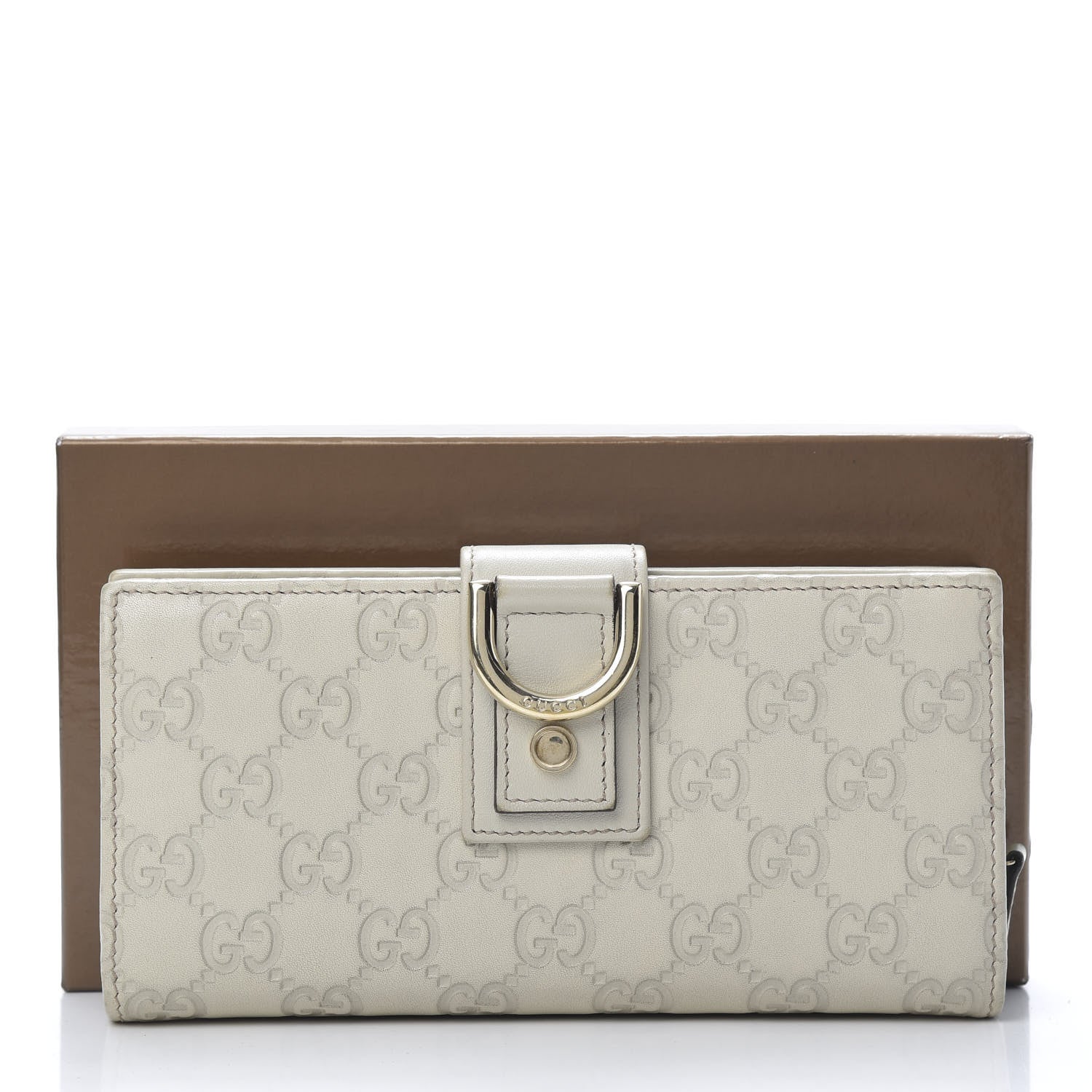 Gucci Guccissima Abbey Continental Wallet Off White 11 of 11