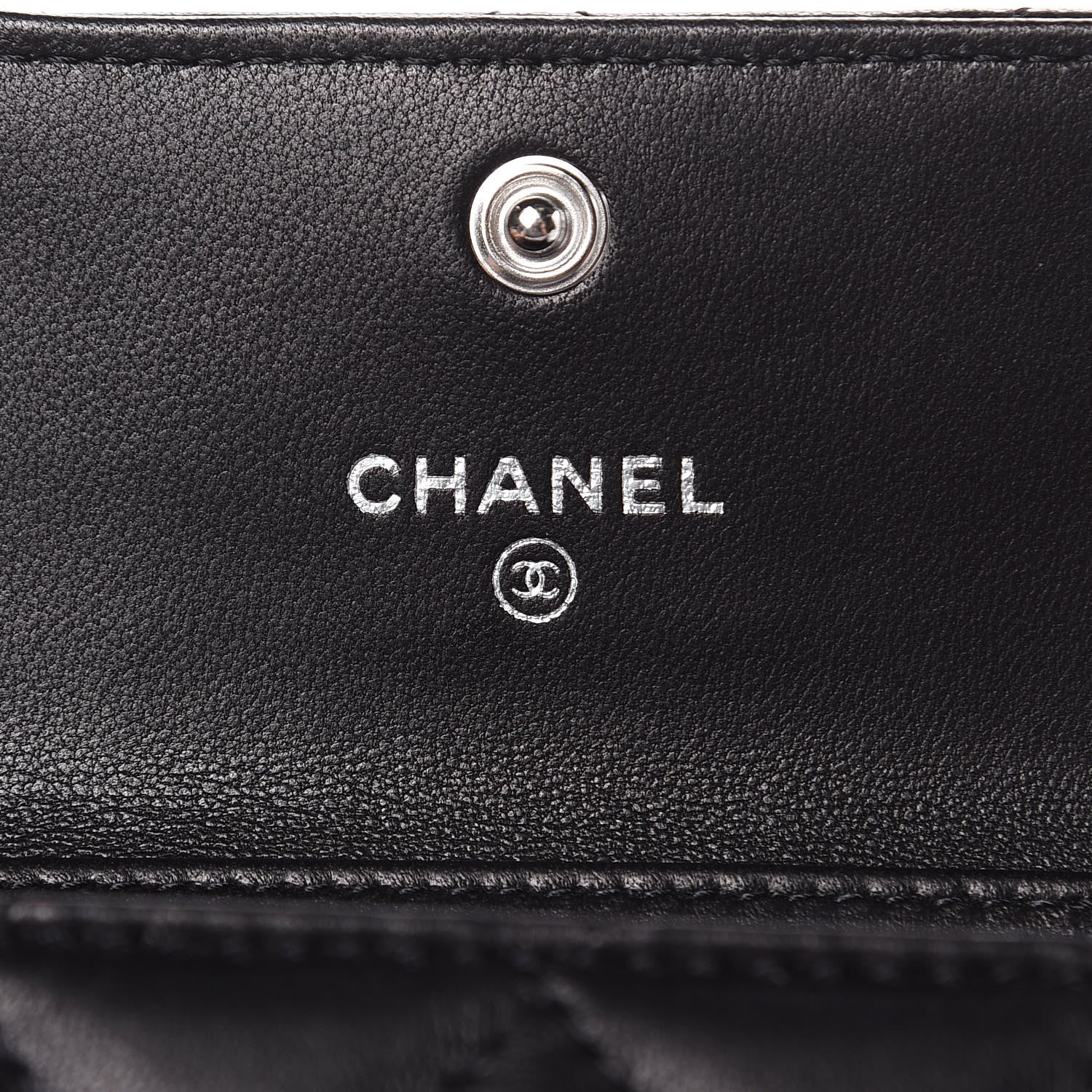 Chanel Lambskin Quilted Card Holder On Chain Black 6 of 9