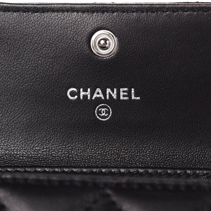 Chanel Lambskin Quilted Card Holder On Chain Black 6 of 9