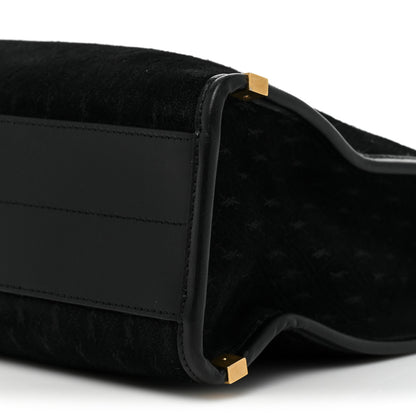 Saint Laurent Suede All-Over Monogram Convertible Tote Black 8 of 15