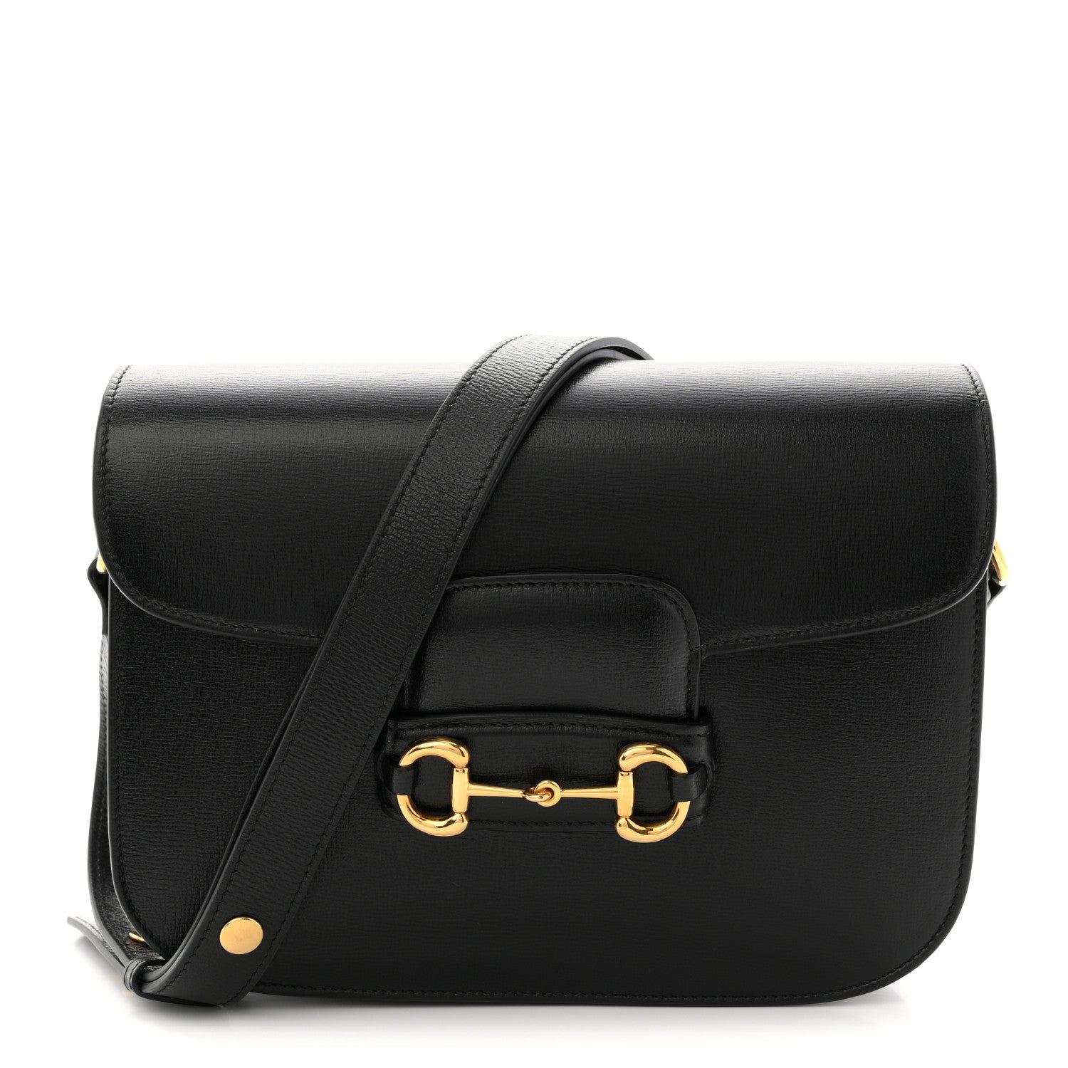 Gucci Azalea Calfskin Horsebit 1955 Shoulder Bag Black 1 of 10