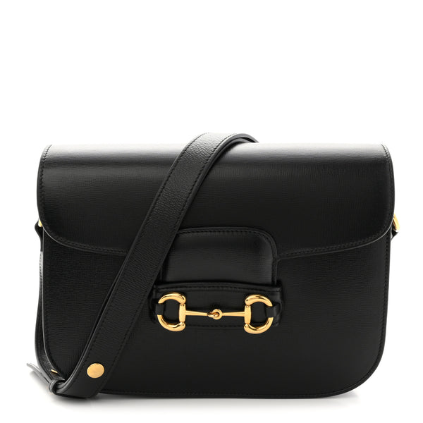 Gucci Azalea Calfskin Horsebit 1955 Shoulder Bag Black 1875259