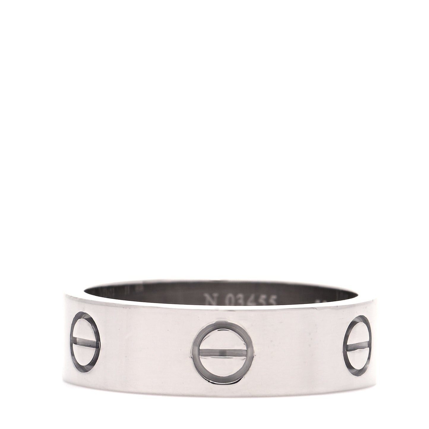 18K White Gold 6mm LOVE Ring 58 8.25