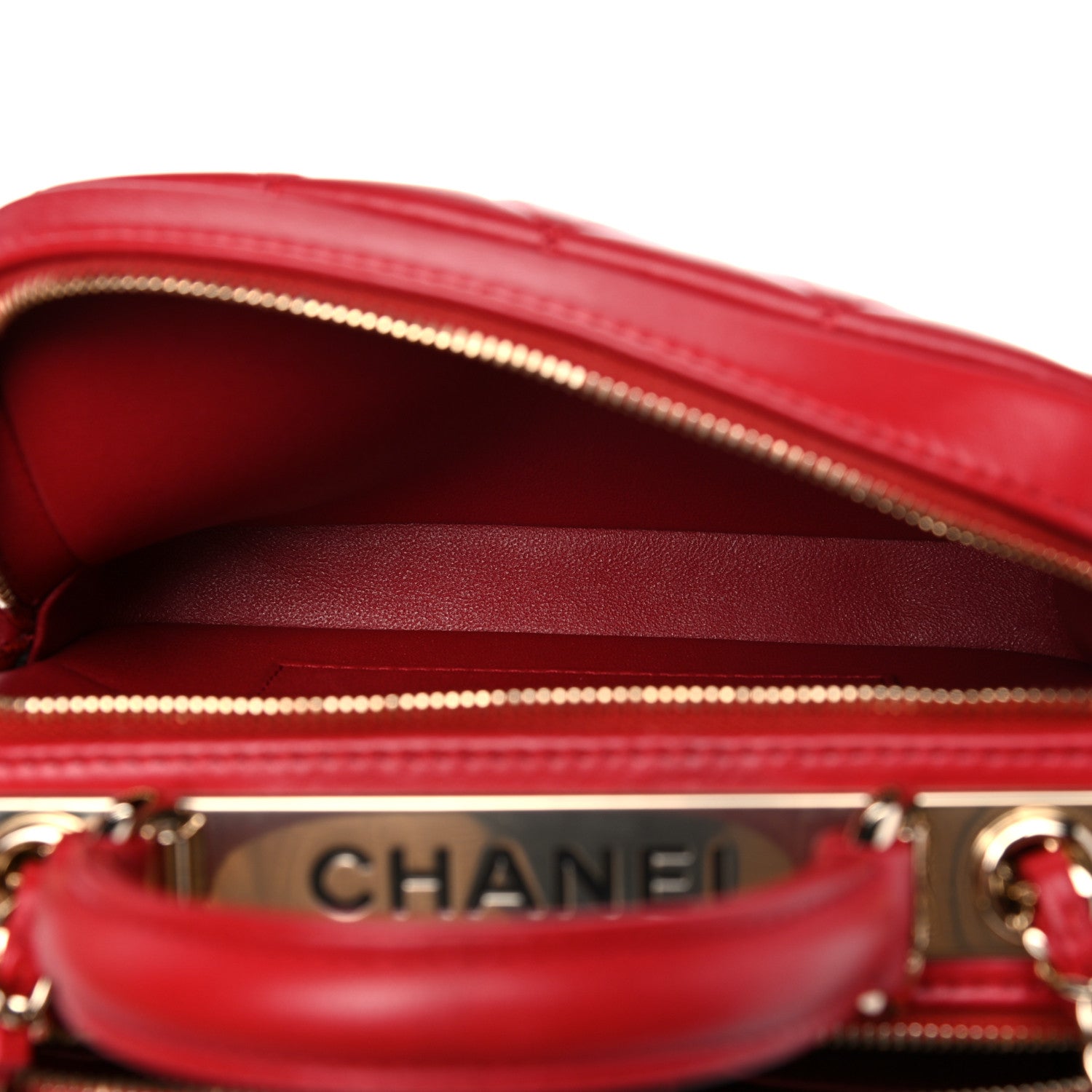 Chanel Lambskin Quilted Small Trendy CC Bowling Bag Red 5 of 12