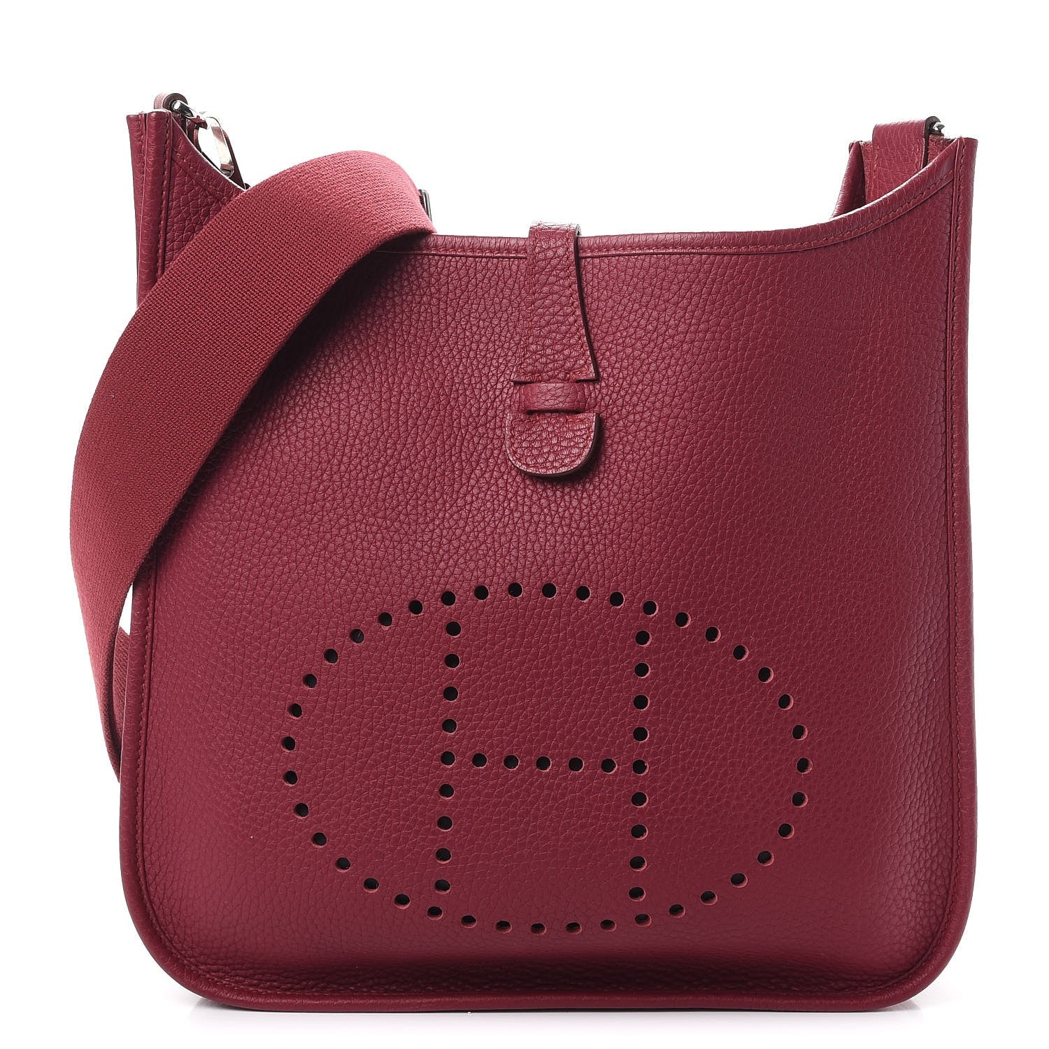 Hermes Taurillon Clemence Evelyne III PM Rubis 1 of 8