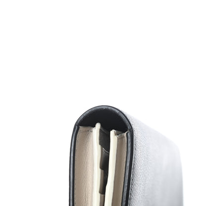 Celine Grained Calfskin Large Multifunction Strap Wallet Black Chalk 10 of 12