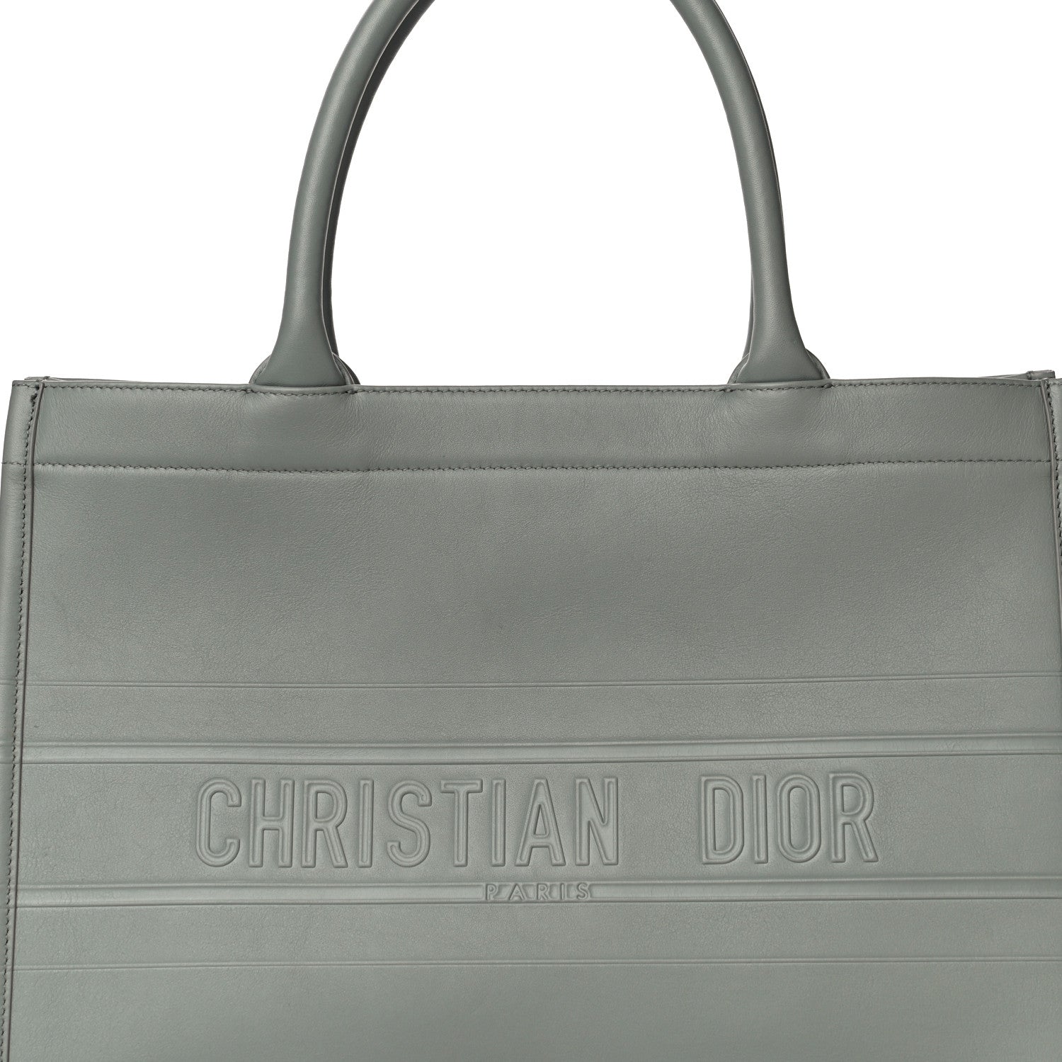 Christian Dior Calfskin Embossed Medium Book Tote Grey 11 of 20