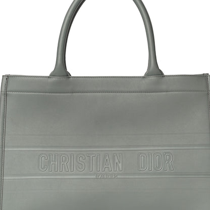Christian Dior Calfskin Embossed Medium Book Tote Grey 11 of 20