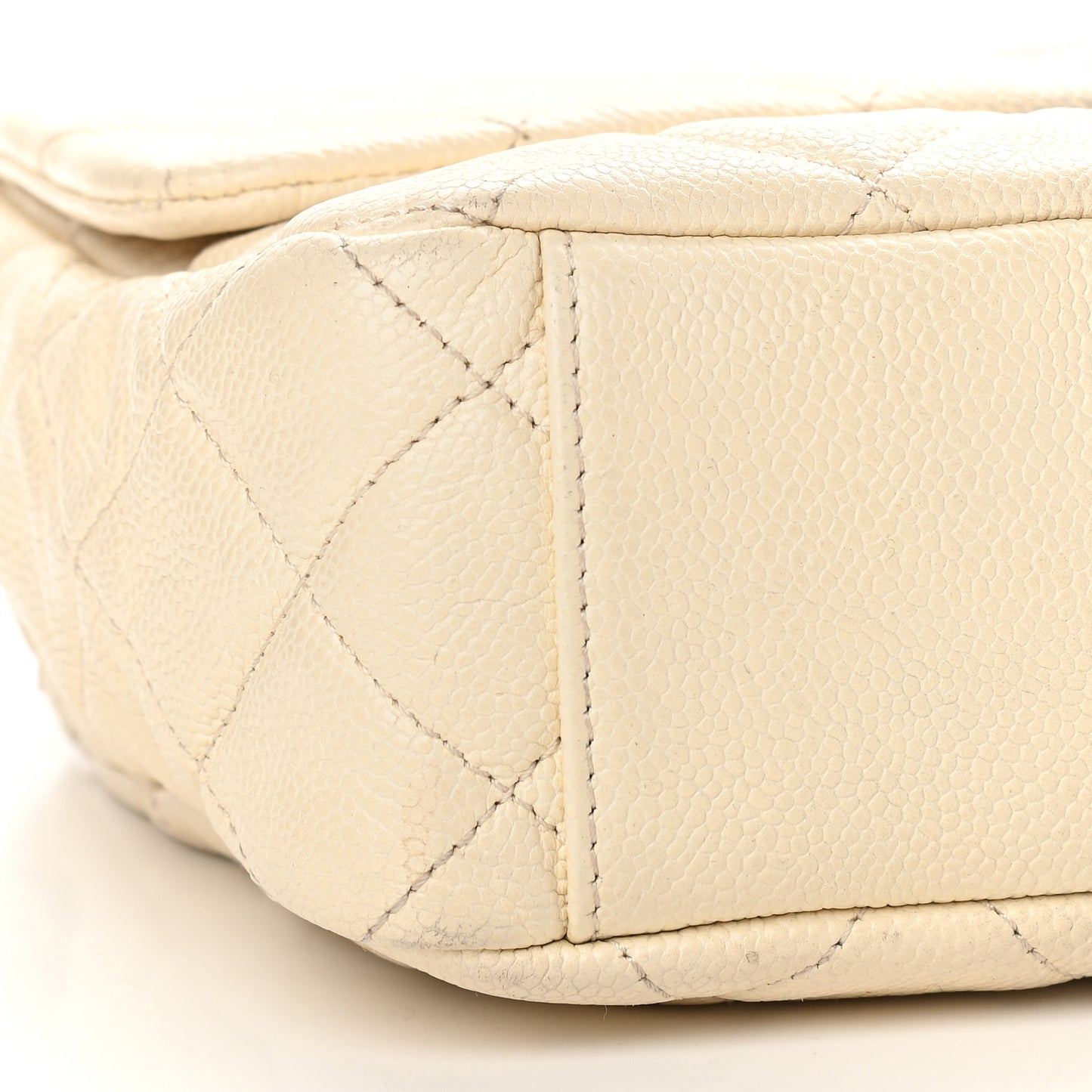 Caviar Quilted Large Ombre Single Flap Grey