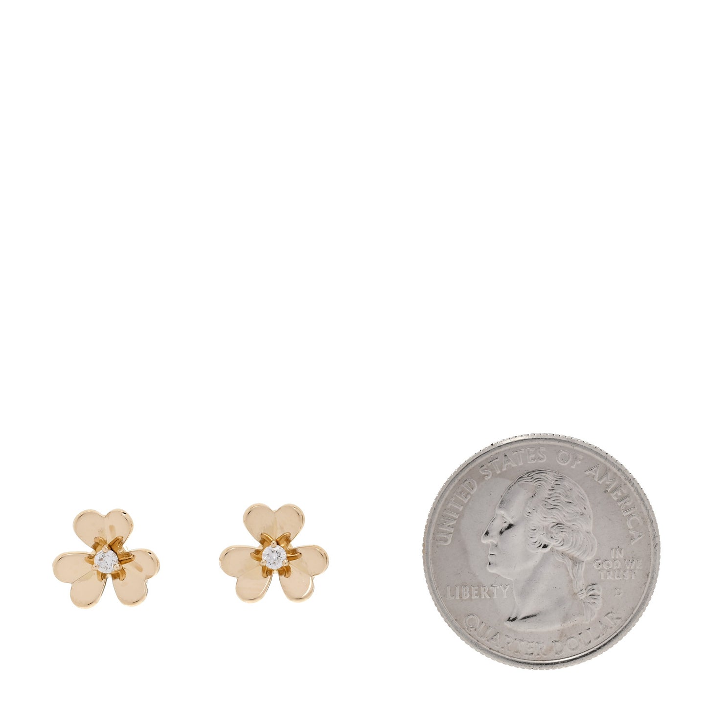 18K Yellow Gold Diamond Mini Frivole Earrings