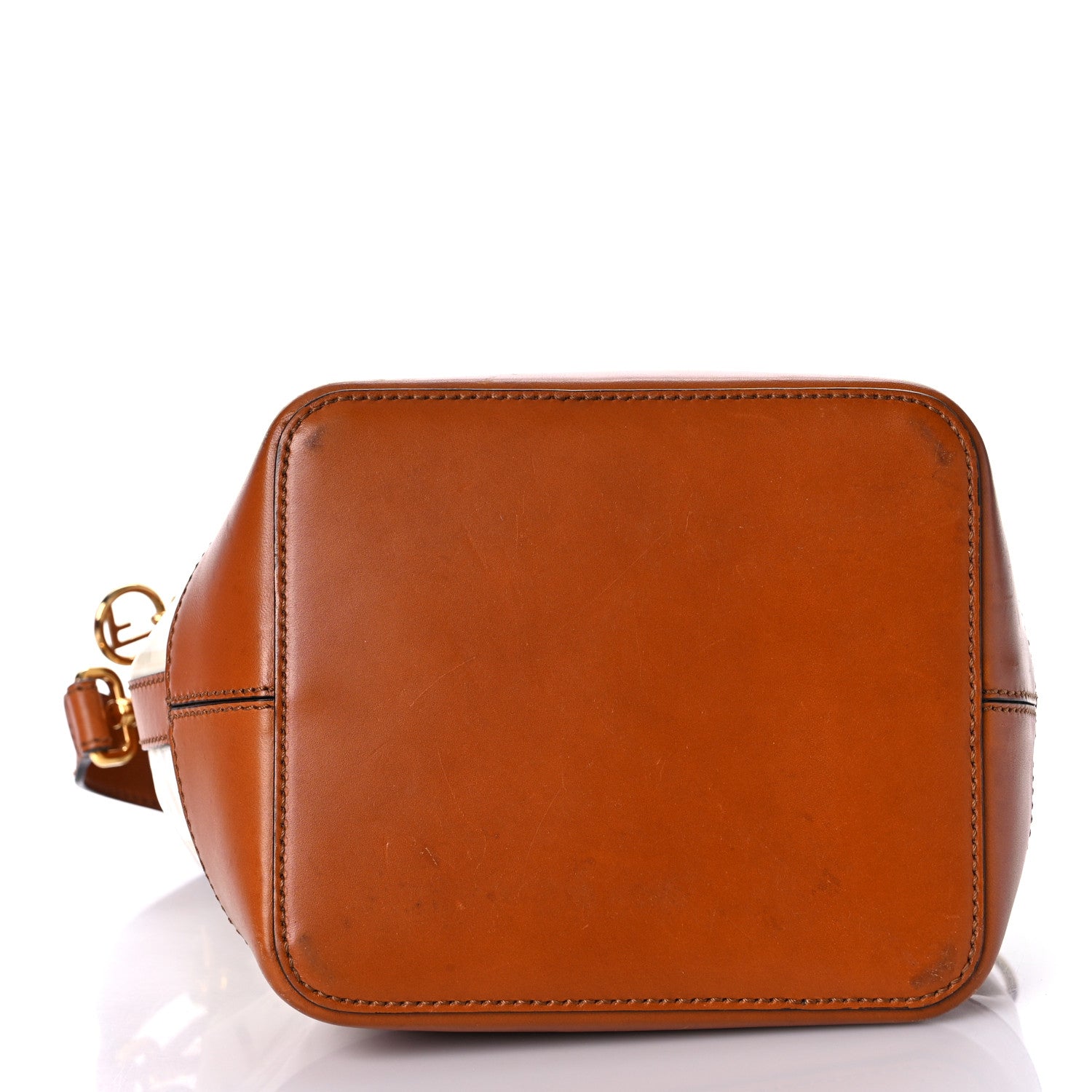 Fendi TPU FF Vitello Aura F is Fendi Grande Mon Tresor Bucket Bag White Cuoio 4 of 19