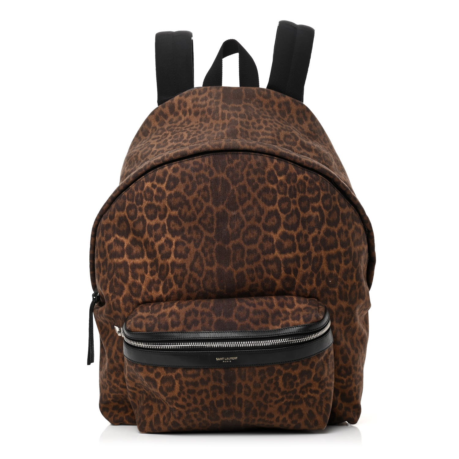 Saint Laurent Printed Canvas Leopard Classic Hunting Backpack Brown 1 of 21