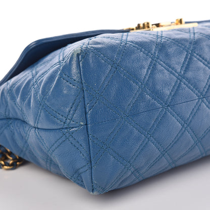 Marc Jacobs Lambskin Quilted Large Baroque Single Flap Bag Blue 8 of 11