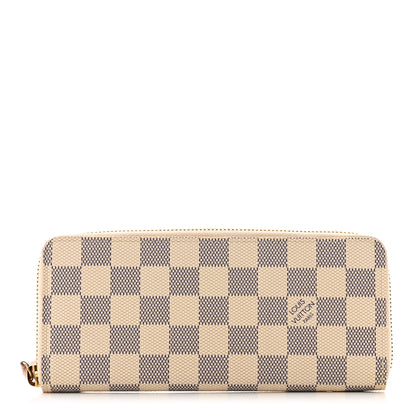 Louis Vuitton Damier Azur Clemence Wallet Rose Ballerine 1 of 11
