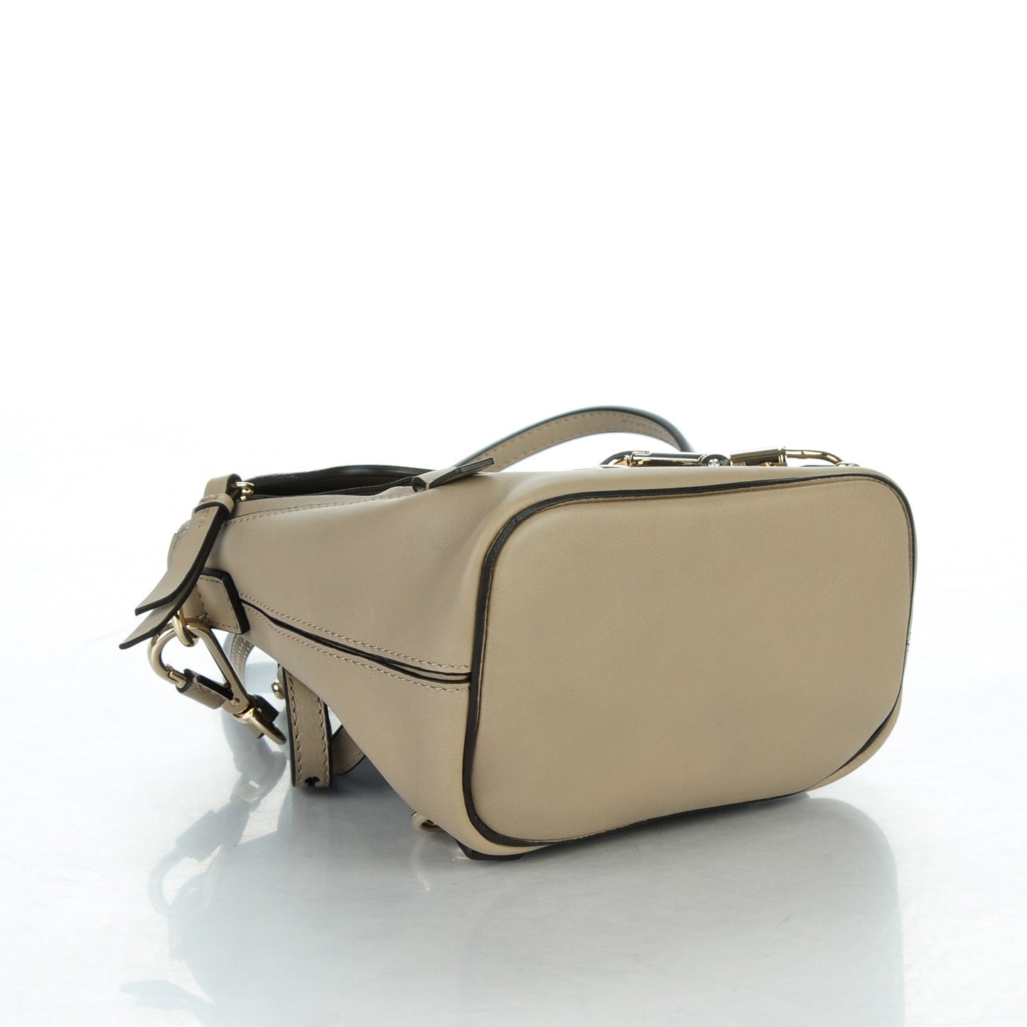 Suede Calfskin Mini Faye Backpack Motty Grey