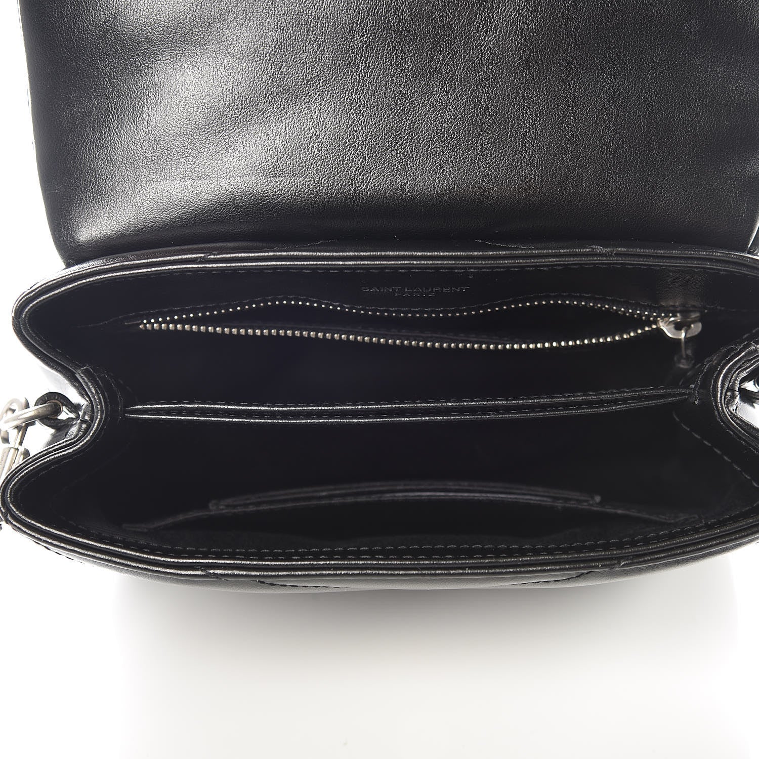 Saint Laurent Calfskin Y Quilted Monogram Toy Loulou Crossbody Bag Black 5 of 10