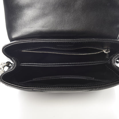 Saint Laurent Calfskin Y Quilted Monogram Toy Loulou Crossbody Bag Black 5 of 10