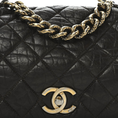 Chanel Aged Calfskin Quilted Medium Pondichery Flap Brown 7 of 10
