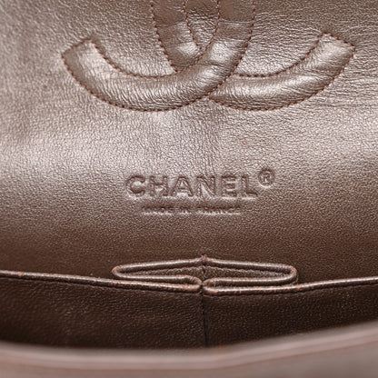 Chanel Tweed Quilted Medium Double Flap White Brown 6 of 12