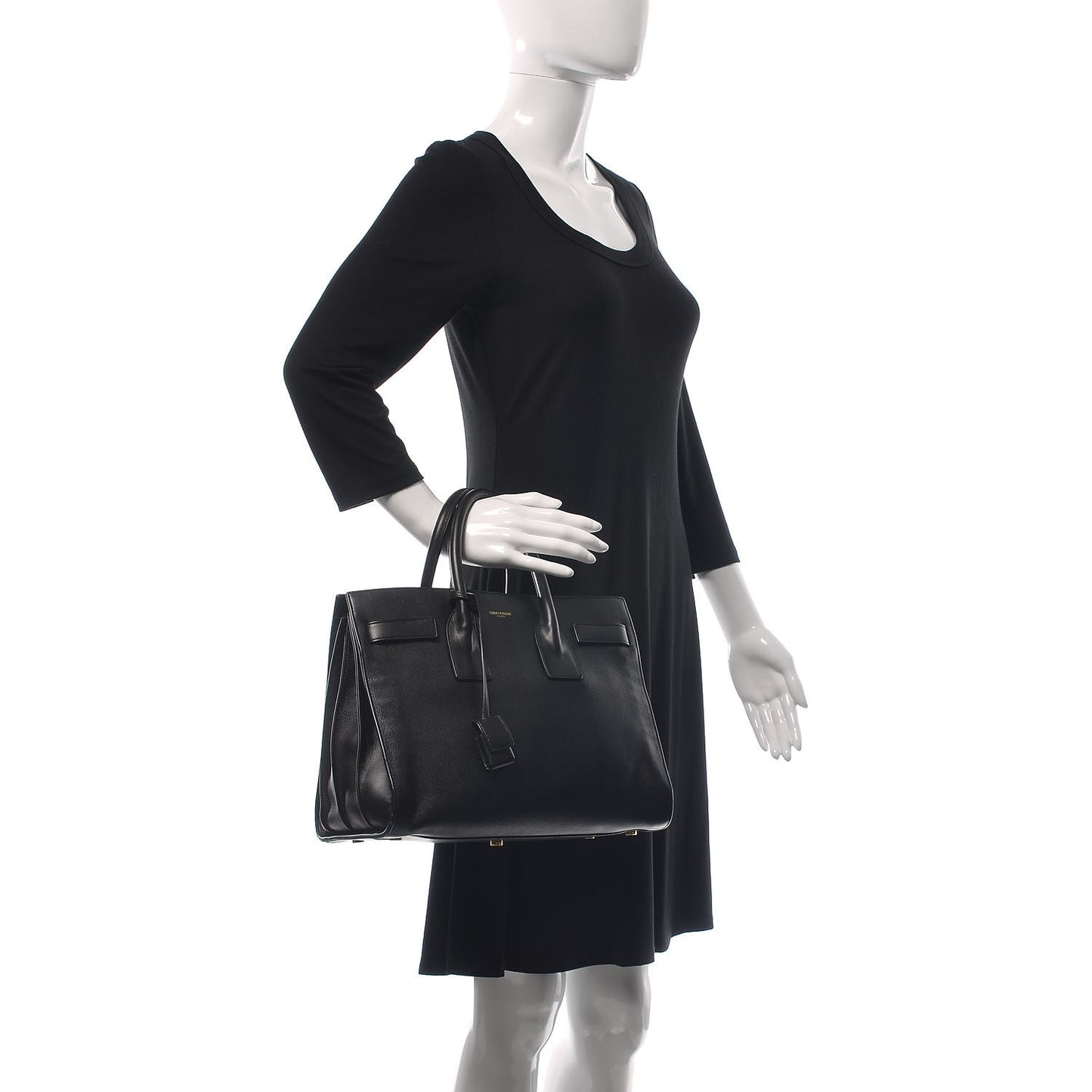 Calfskin Small Sac De Jour Black