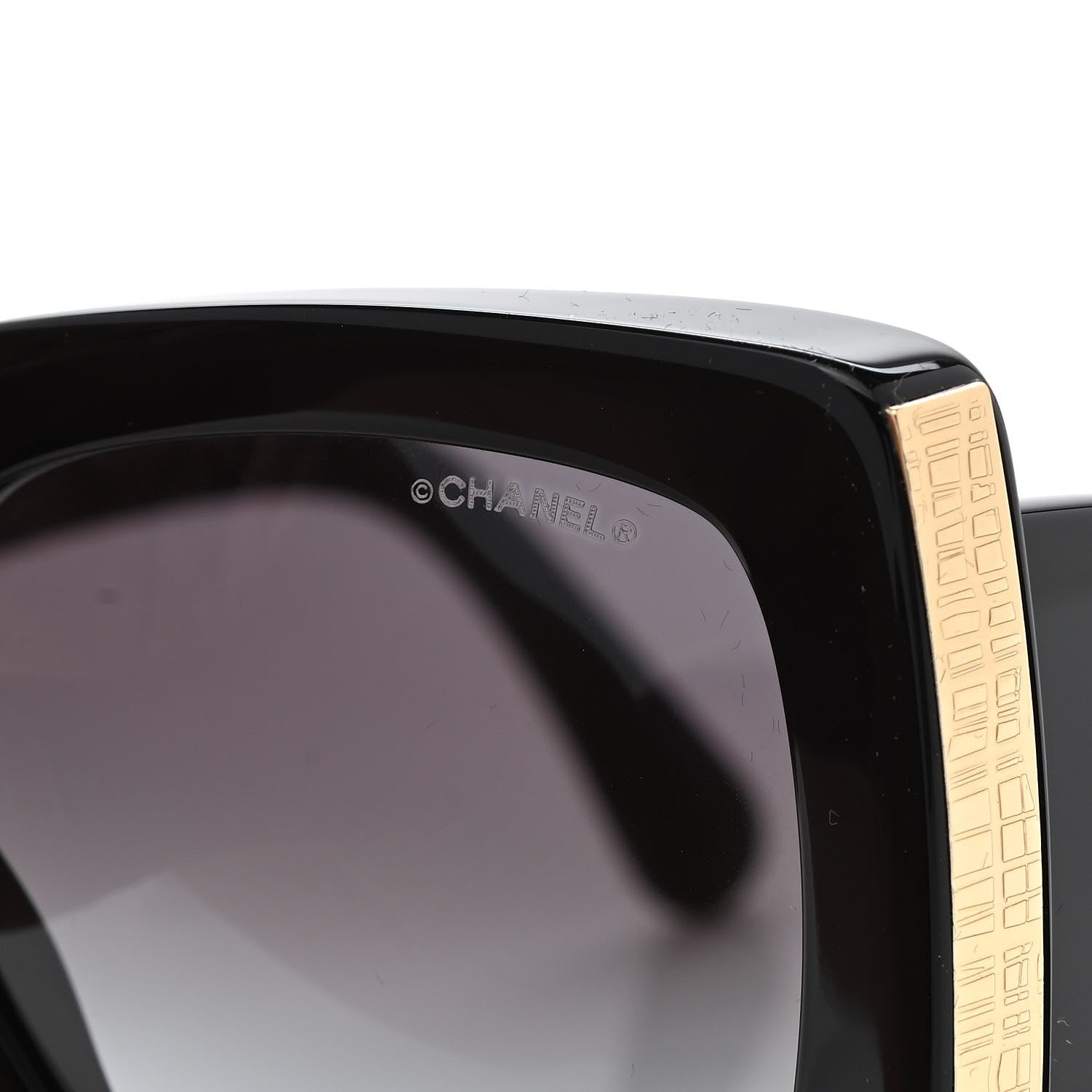 Chanel Acetate Rectangle Sunglasses 5435 Black 5 of 8