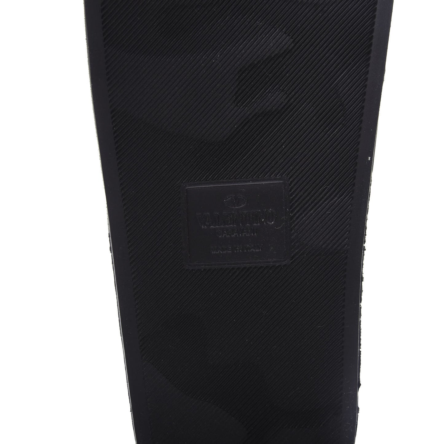 Rubber Rockstud Slide Sandals 38 Black