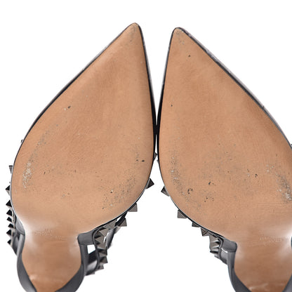 Valentino Garavani X UNDERCOVER Calfskin Rockstud Ankle Strap Pumps 38 Black 6 of 10