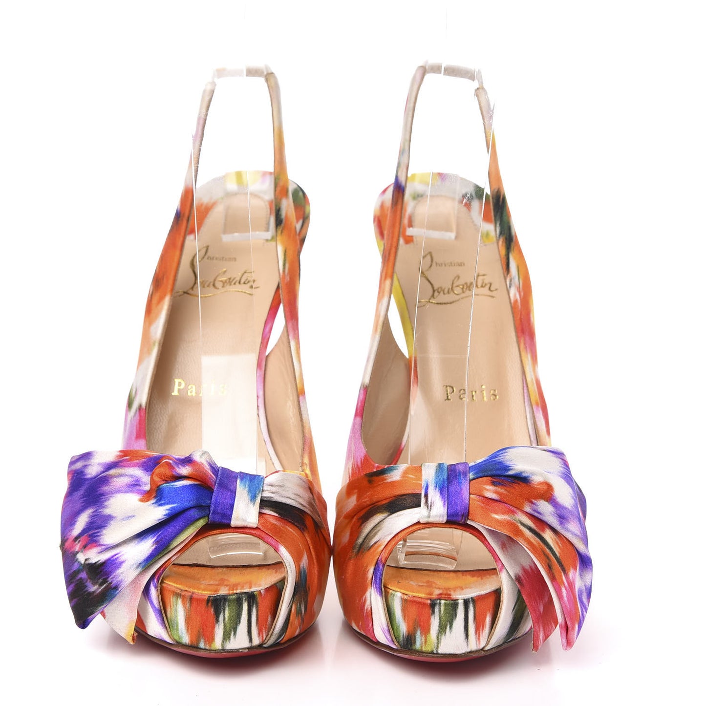 Satin Bouquet Vendome Sling 120 Pumps 39.5 Multicolor