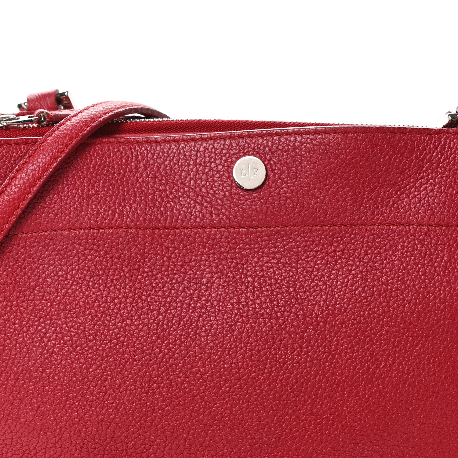 Loro Piana Grained Calfskin Milky Way Shoulder Bag Red 1784281