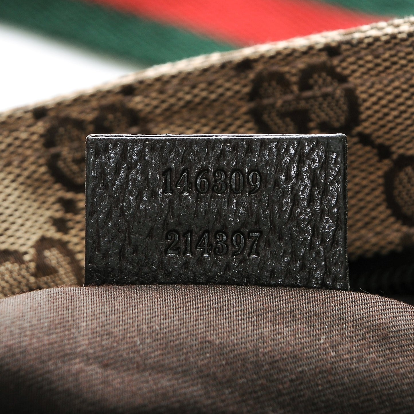 Monogram Web Small Flat Messenger Bag Brown