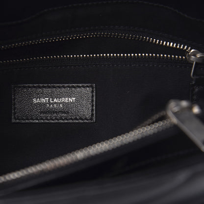 Saint Laurent Calfskin Y Quilted Monogram Medium Loulou Chain Satchel Black 6 of 15