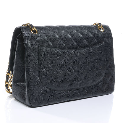 Chanel Caviar Quilted Jumbo Double Flap Black 3 of 7