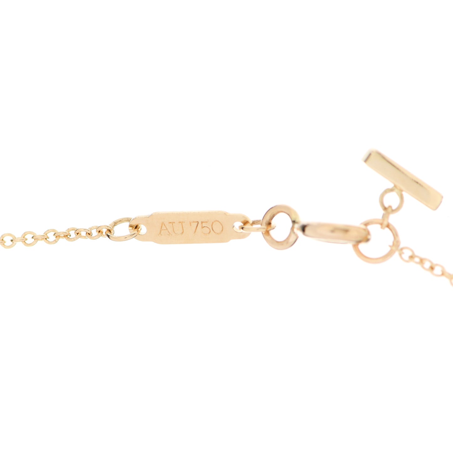 18K Yellow Gold Small T Smile Pendant Necklace