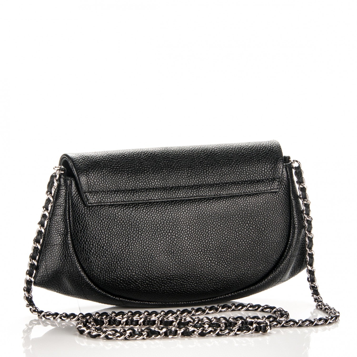 Chanel Caviar Half Moon Wallet On Chain WOC Black 3 of 8