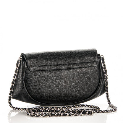 Chanel Caviar Half Moon Wallet On Chain WOC Black 3 of 8