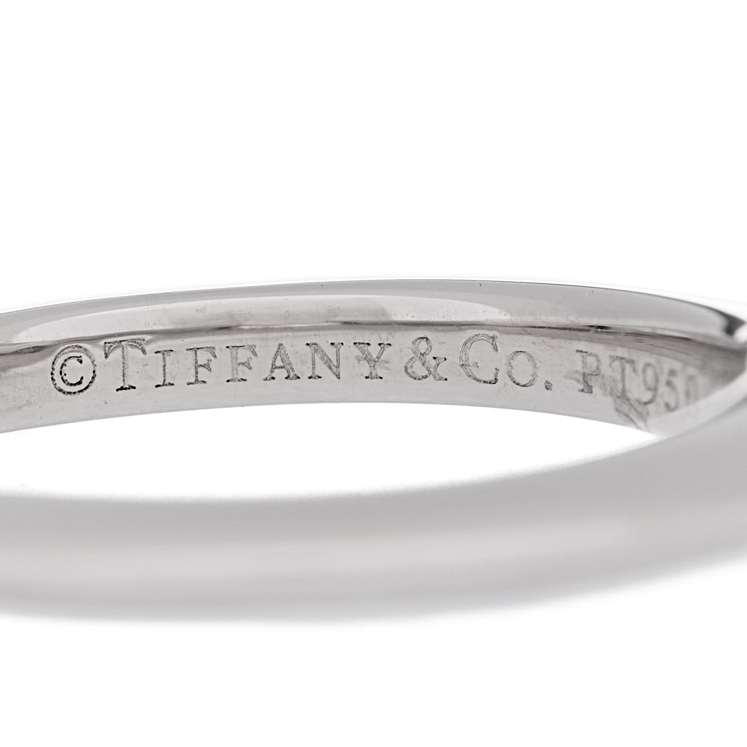 Tiffany Platinum Diamond .41ct Solitaire Engagement Ring 46 3.75 4 of 6