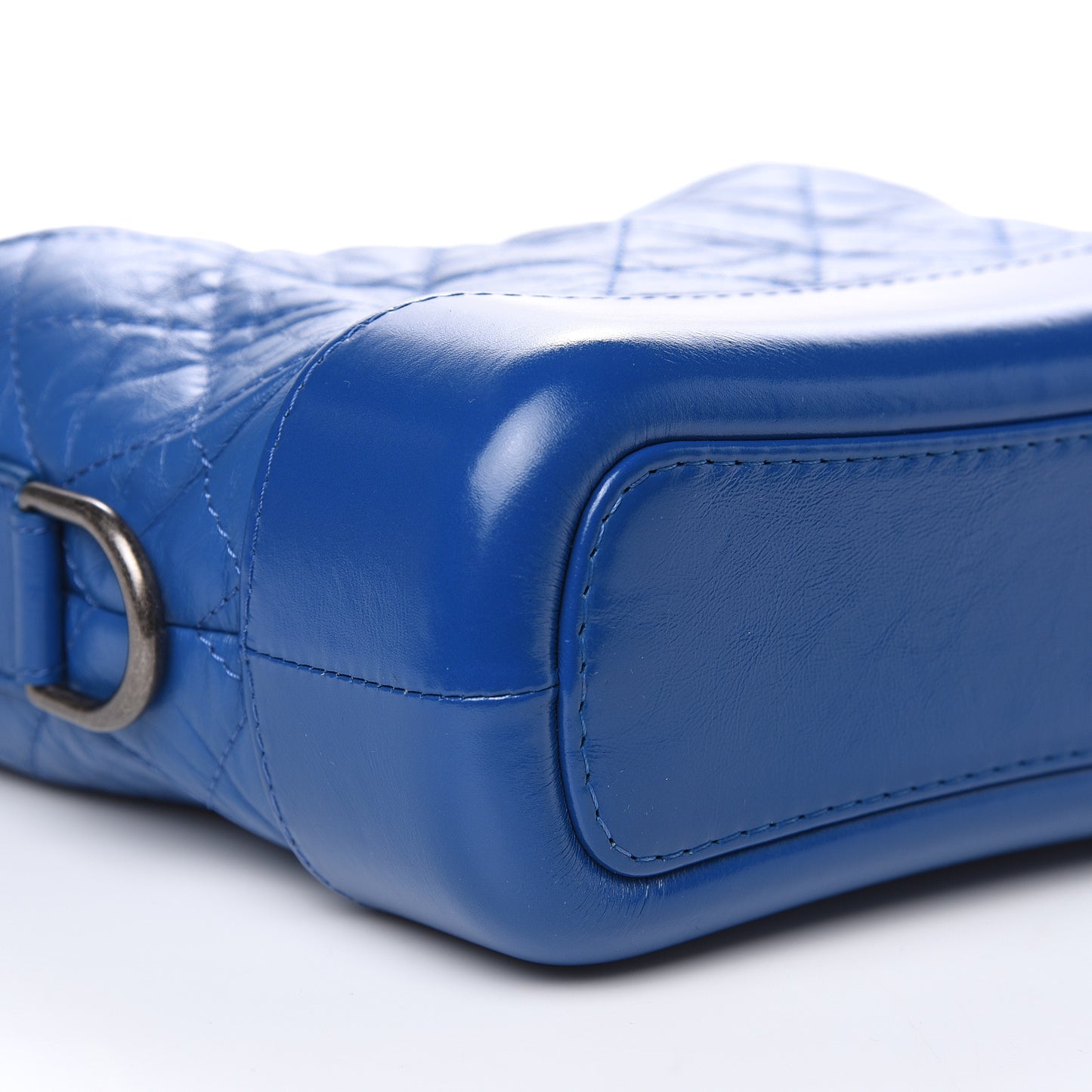 Aged Calfskin Quilted Small Gabrielle Hobo Blue