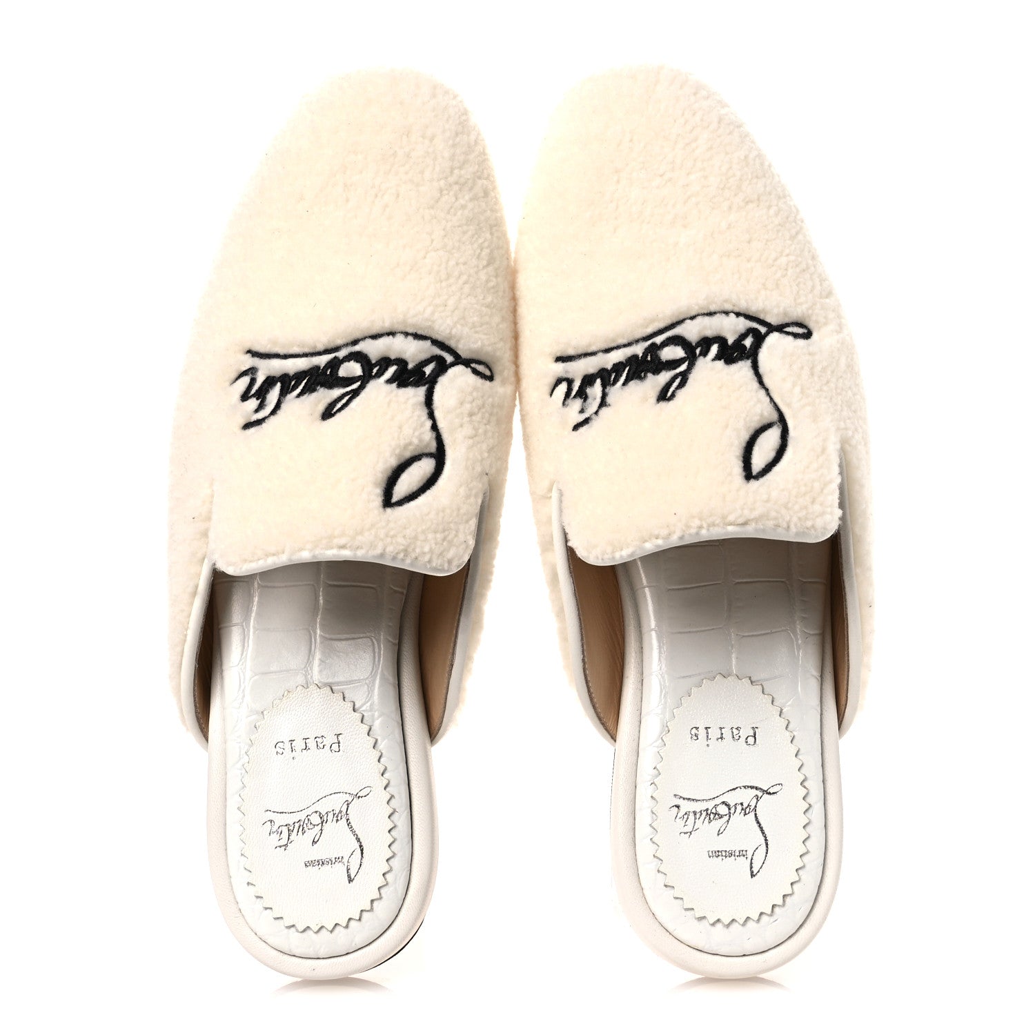 Christian Louboutin Navy Coolito Donna Slippers 38.5 White 2 of 10
