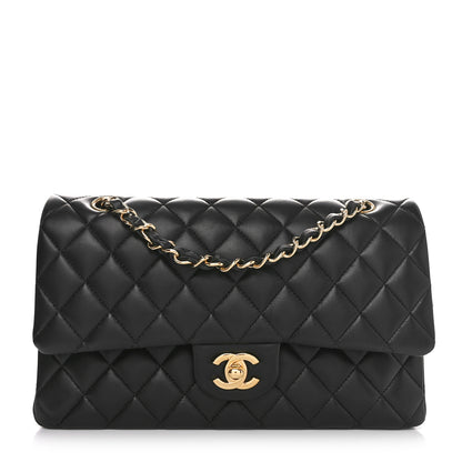 Chanel Lambskin Quilted Medium Double Flap Black 1 of 10