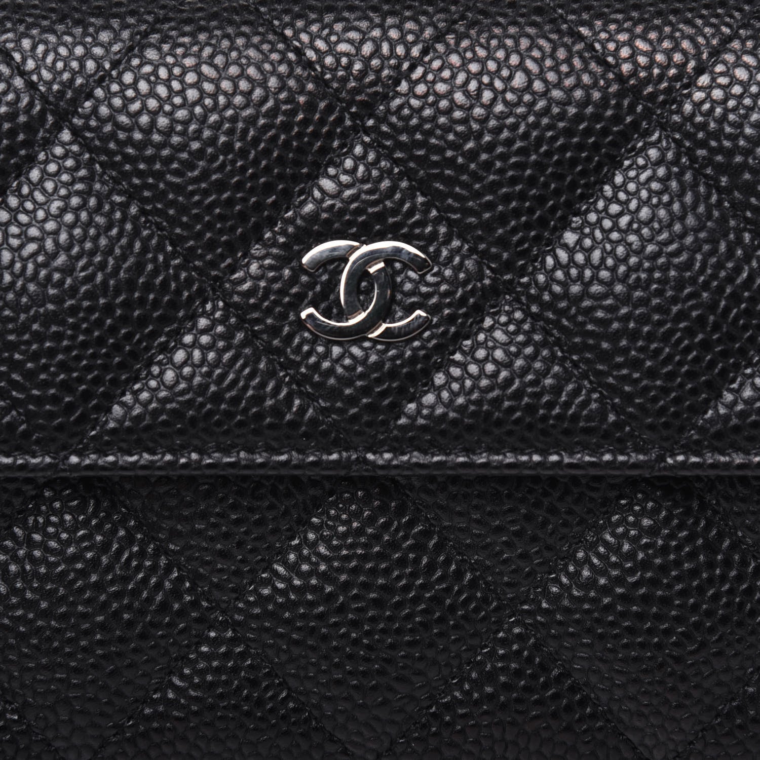 Chanel Caviar Quilted Large Gusset Flap Wallet Black 13 of 14