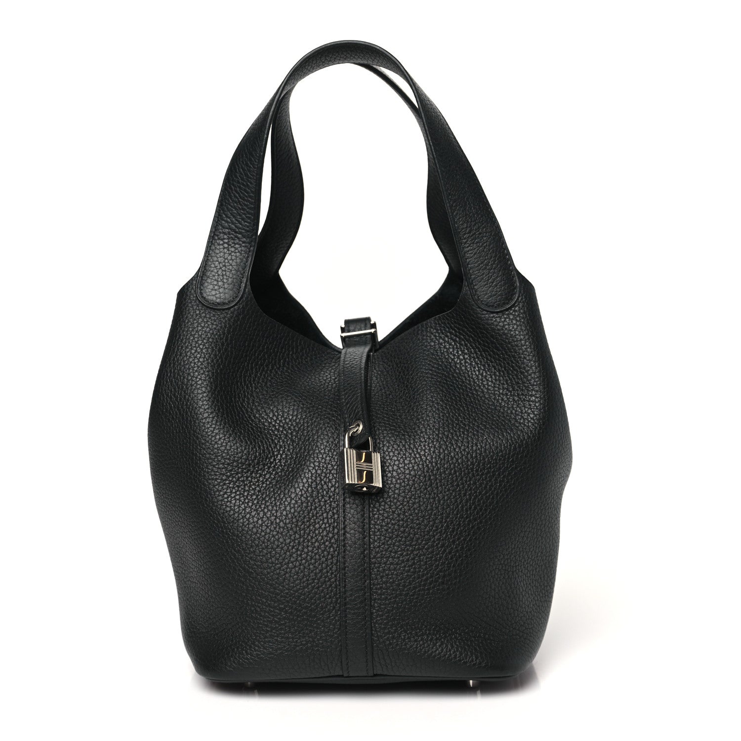 Hermes Taurillon Clemence Picotin Lock 22 MM Black 1 of 12