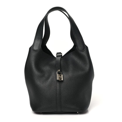 Hermes Taurillon Clemence Picotin Lock 22 MM Black 1 of 12